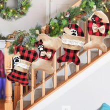 Christmas Pet Socks Gift Bag, Polyester Holiday Stockings
