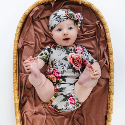 Baby Bamboo Bodysuit | Palm Fronds
