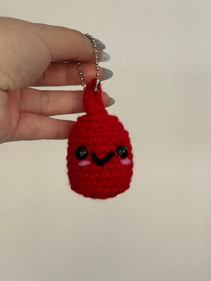 Crochet Couple Keychains - Magnetic Food Bag Charms