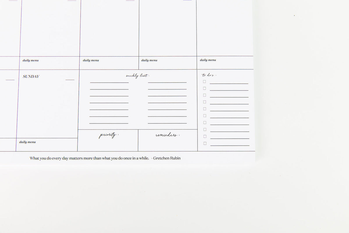 Weekly Organizer Pad