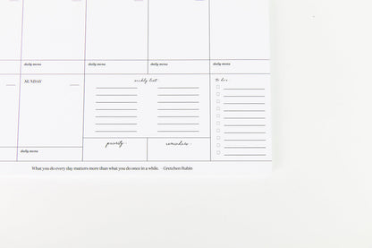 Weekly Organizer Pad