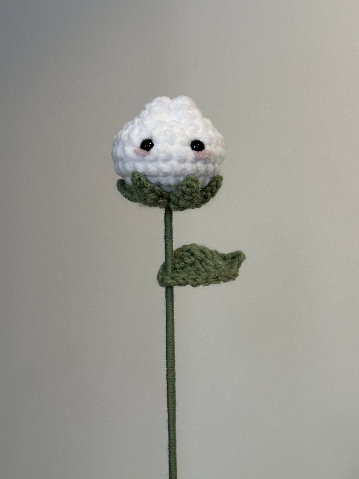 Handmade Crochet Flower Characters - Panda, Chick, Bao, Strawberry, Dog, Bunny Flowers