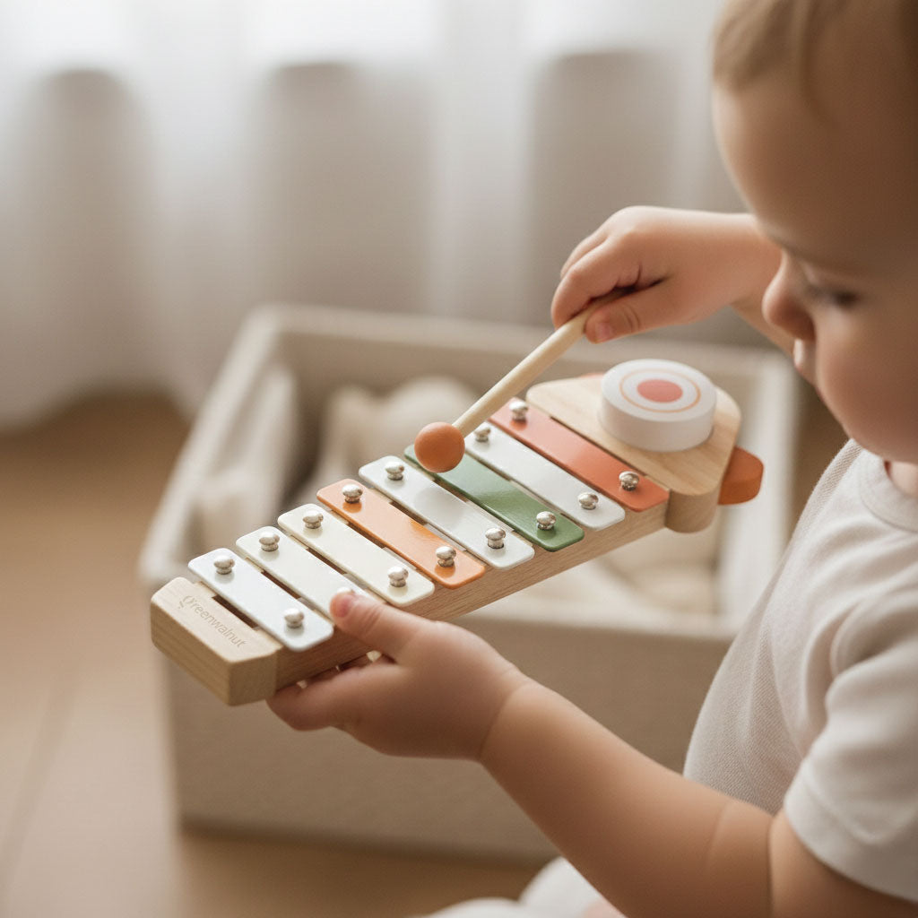 Wooden Xylophone - 8 Key Musical Toy for Kids