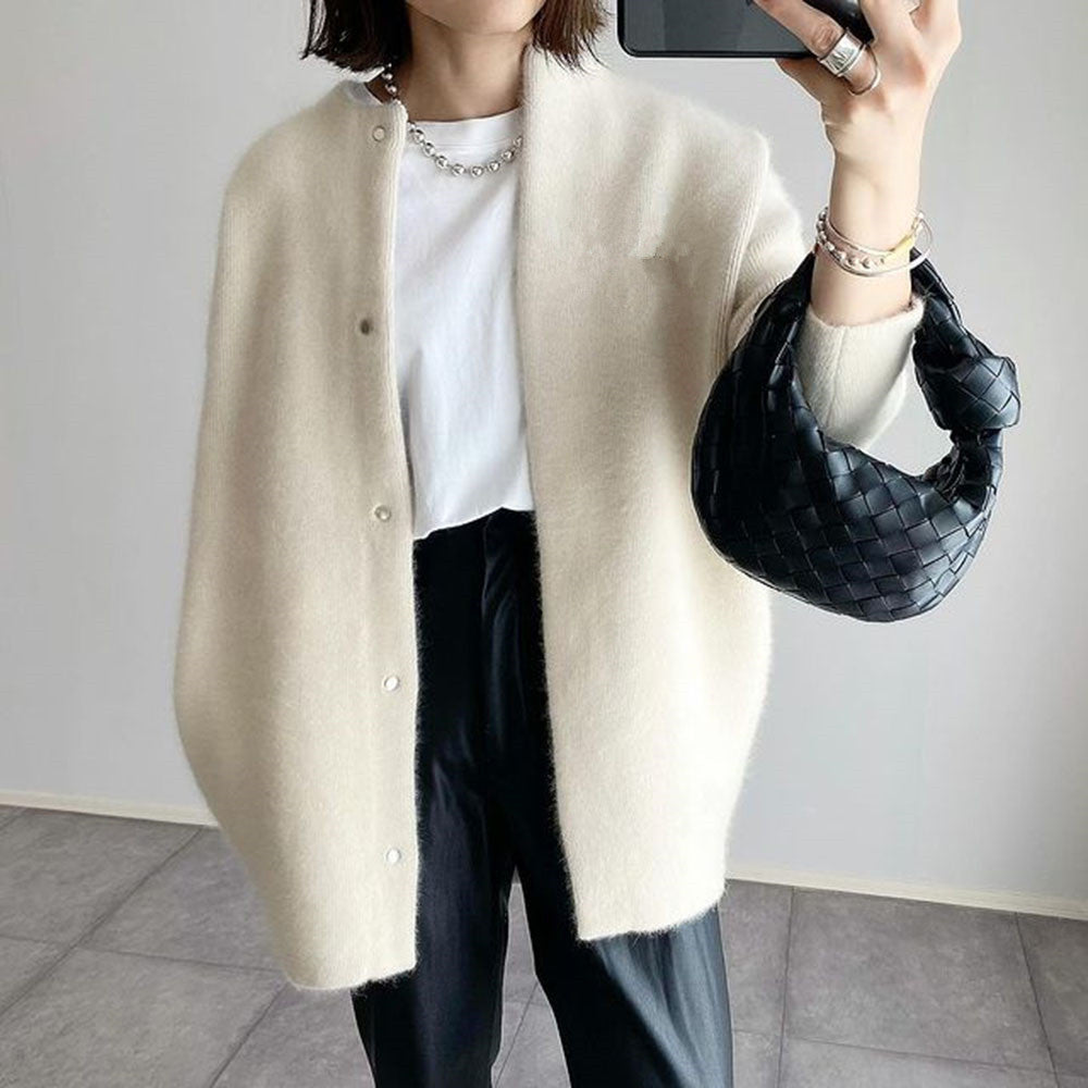 Cardigans droits pour femme, couleur unie, tricotés, à la mode, pour l'automne et le printemps