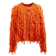Women’s Long-Sleeve Wool Cardigan Sweater – Solid Color Button-Front Knit Jacket