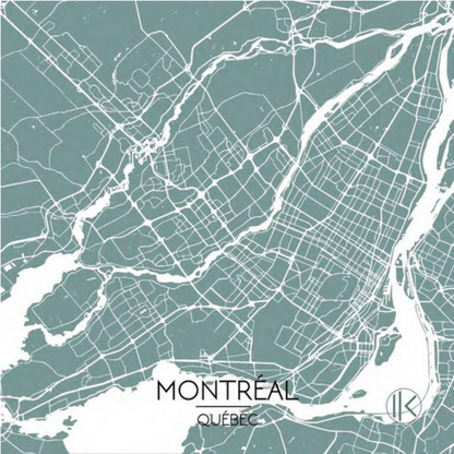 Ikon en bois - Map de Montréal