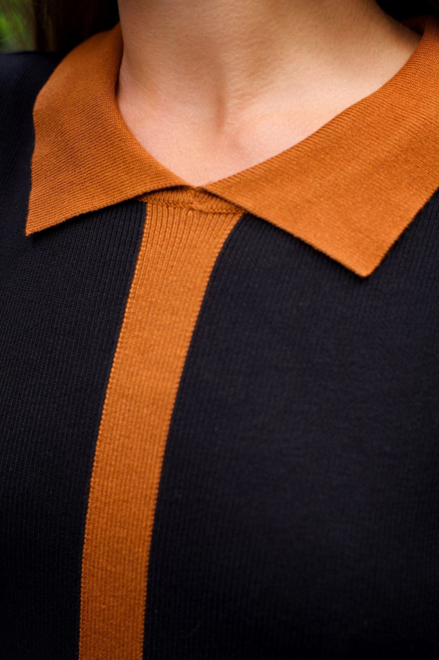 Robe Clarissa en maille avec liseré contrastant
