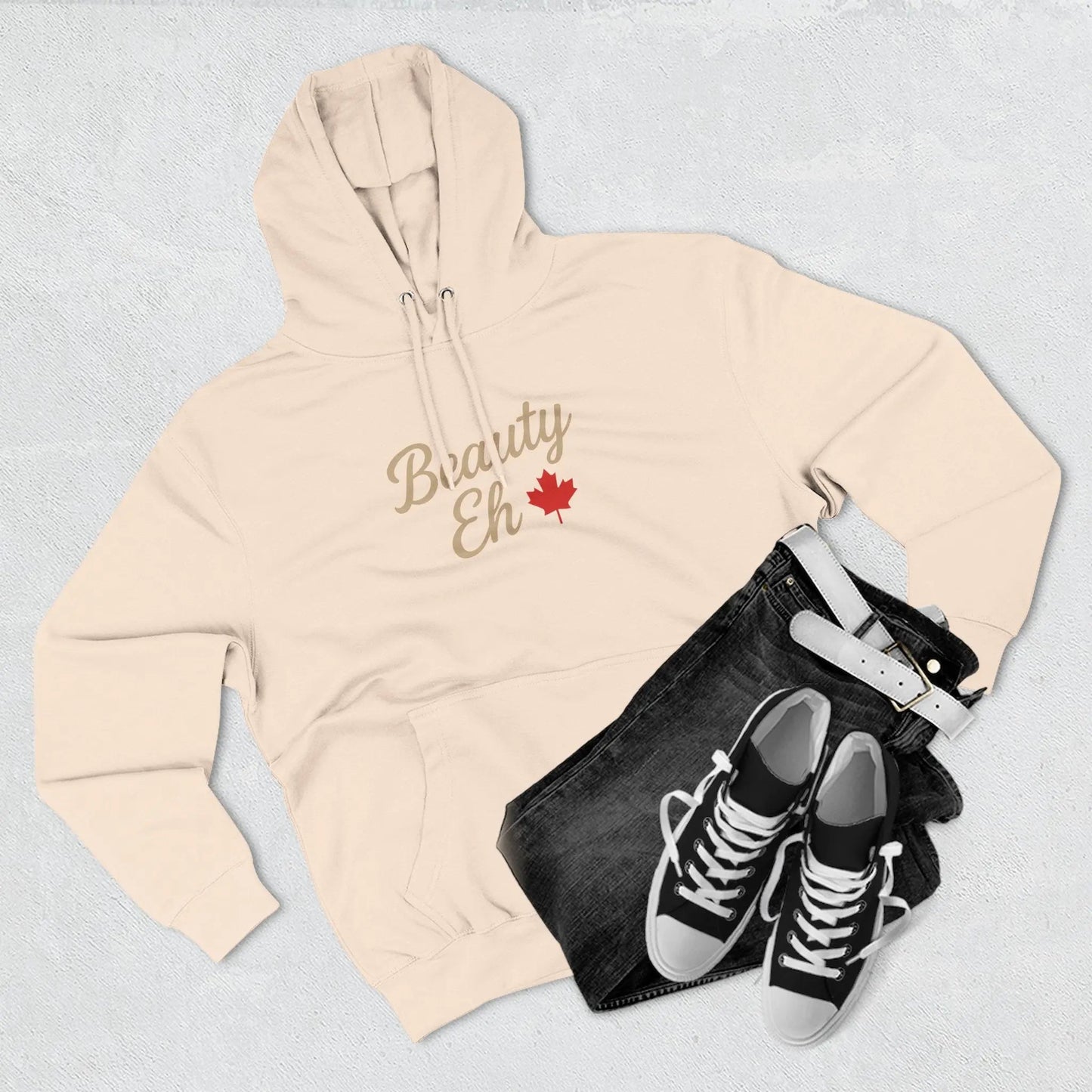 Chandail à capuchon Beauty Eh Canadian - Molleton à capuche Pride à la feuille d'érable - Vêtements de fête du Canada pour femmes - Molleton à capuchon doublé en polaire confortable