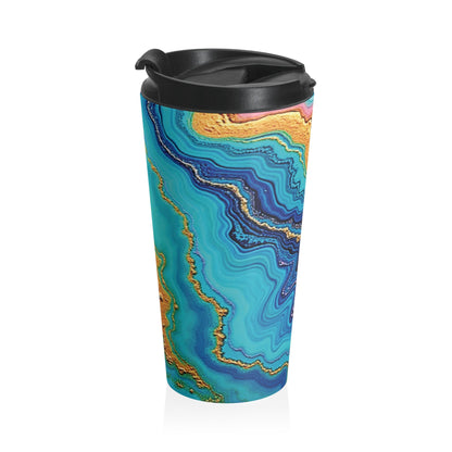 Mug de voyage en acier inoxydable Geode Swirl