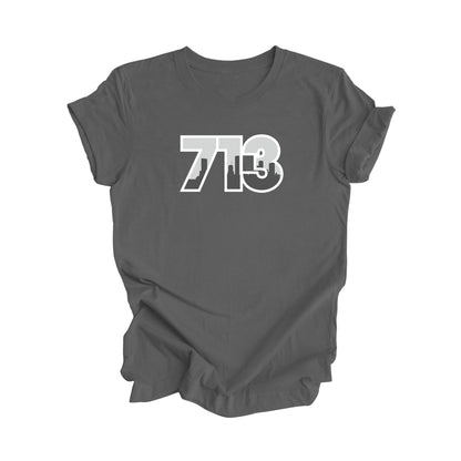 713 Houston Texas USA Area Code City Skyline Gift - Unisex T-Shirt - Inspired X
