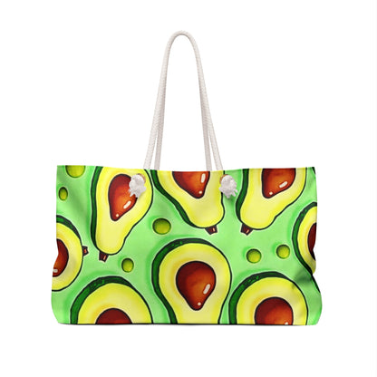 Sac de week-end imprimé avocat — Joli sac de plage et de voyage