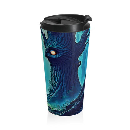 Mug de voyage — Forêt mystique avec esprits des arbres cachés Gobelet isotherme en acier inoxydable