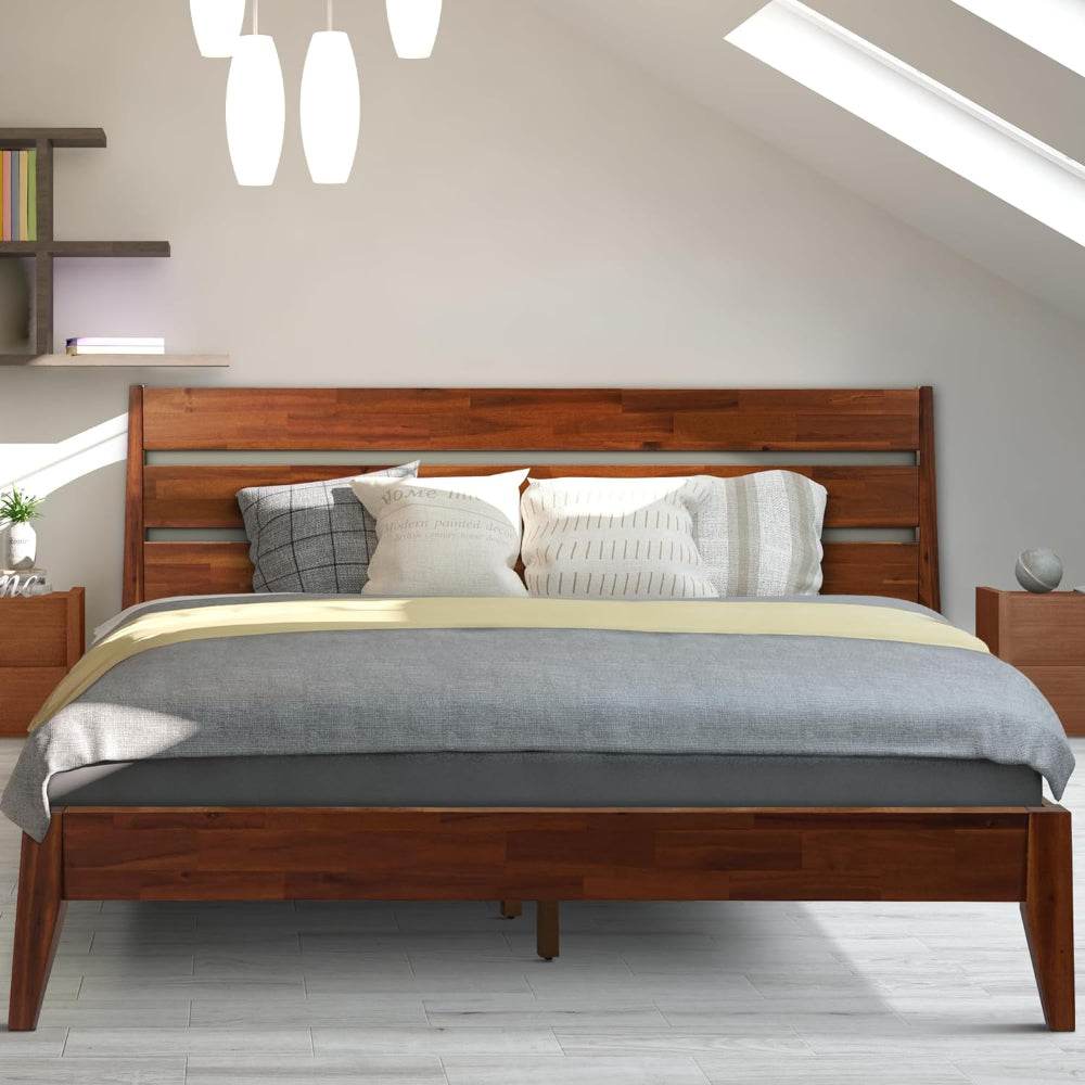 Cadre de lit plateforme en bois de luxe Emery