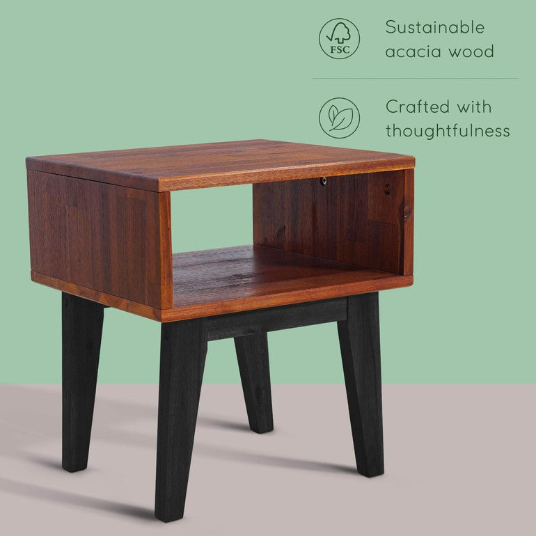 Table de chevet Serena en bois massif