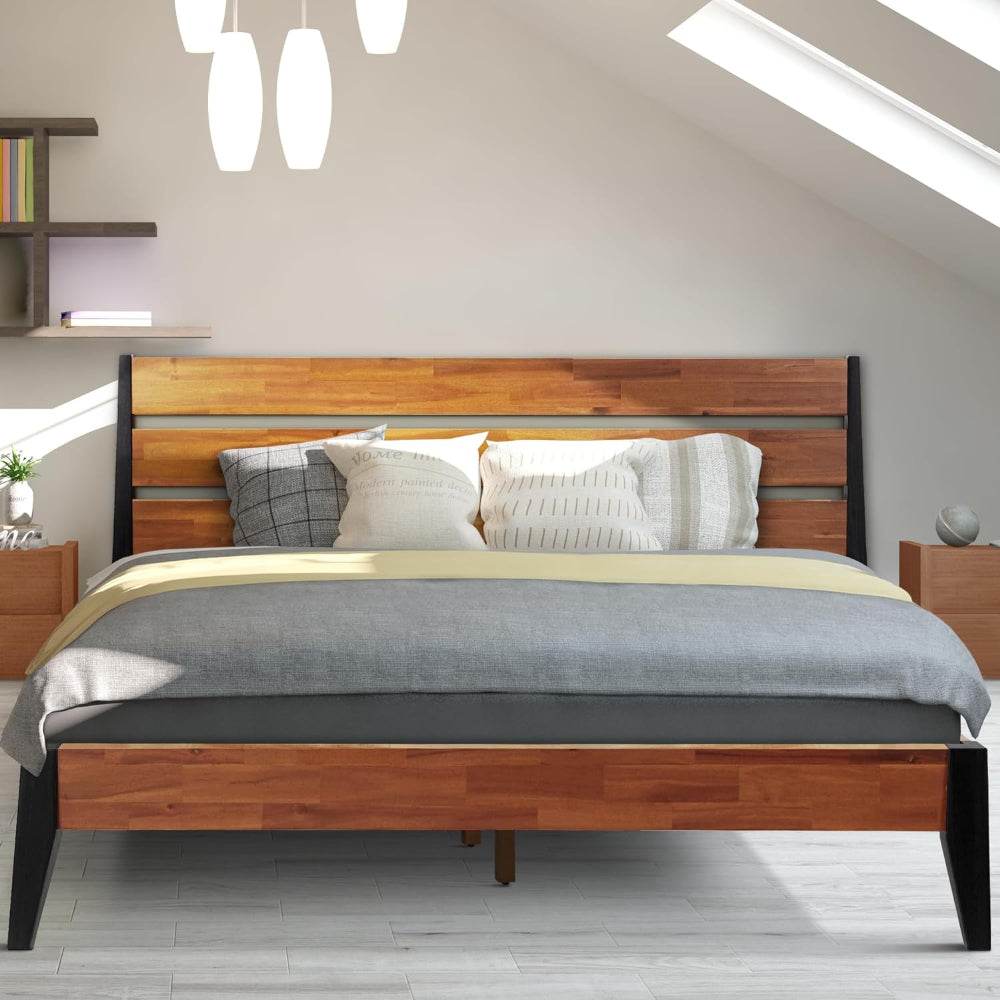 Cadre de lit plateforme en bois de luxe Emery