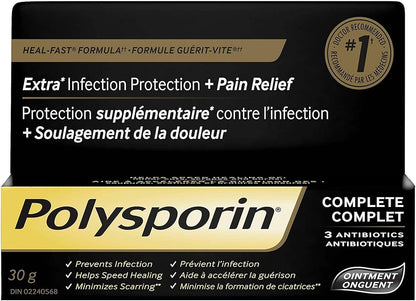 Polysporin Complete Antibiotic Ointment Heal Fast Formula