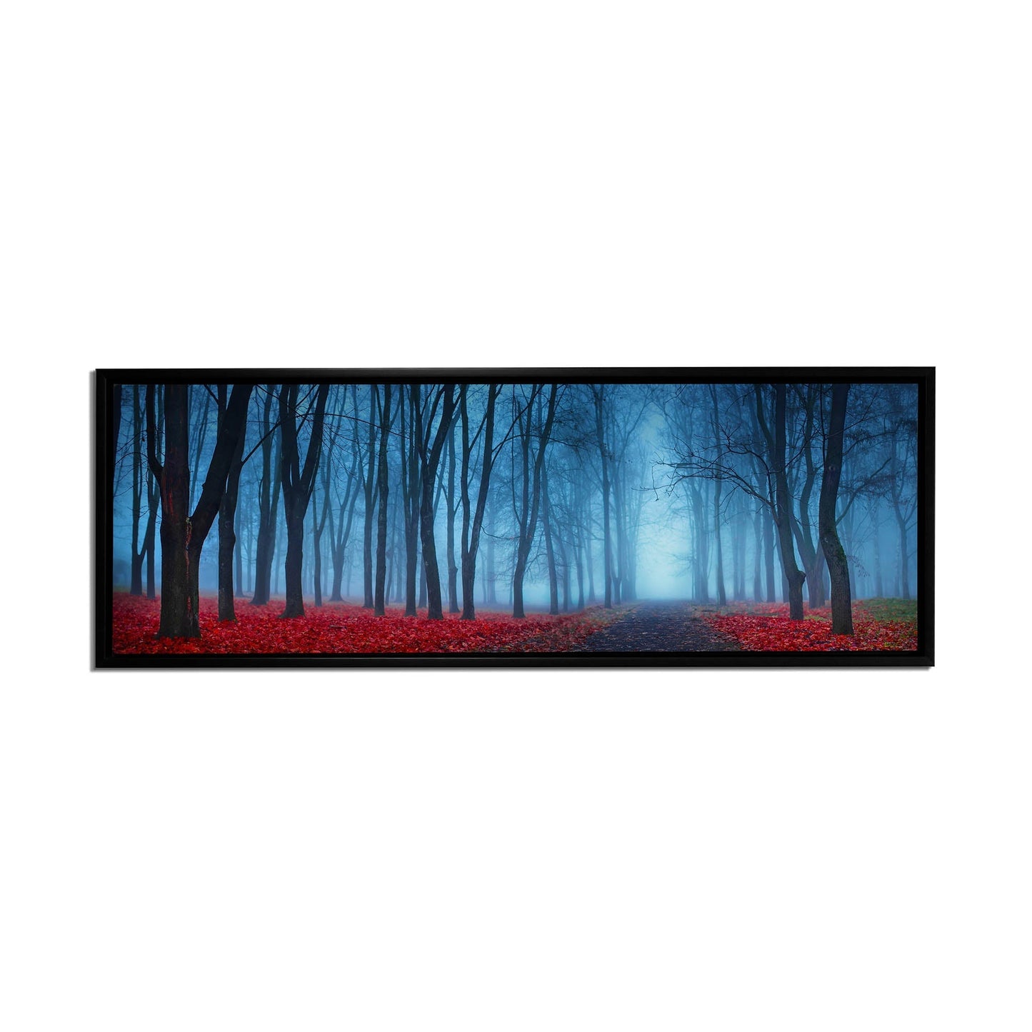 Impression sur toile - Arbres dans la brume bleue - Décoration murale