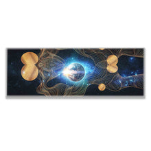 Impression sur toile-Composition Abstraite Terrestre-Vernis or-Décoration murale