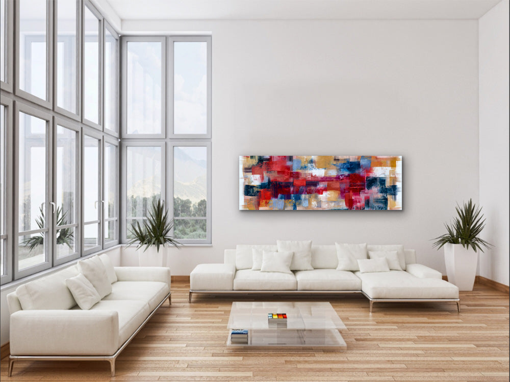 Wall Art Burgoyne Abstract brushwork weaving-Large Canvas Wall art- Fine Art- RGB varnish