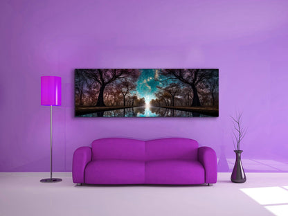 Art mural nature - Vers la lumière - Grande toile imprimée