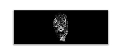 Léopard en noir et blanc 183 x 61 cm