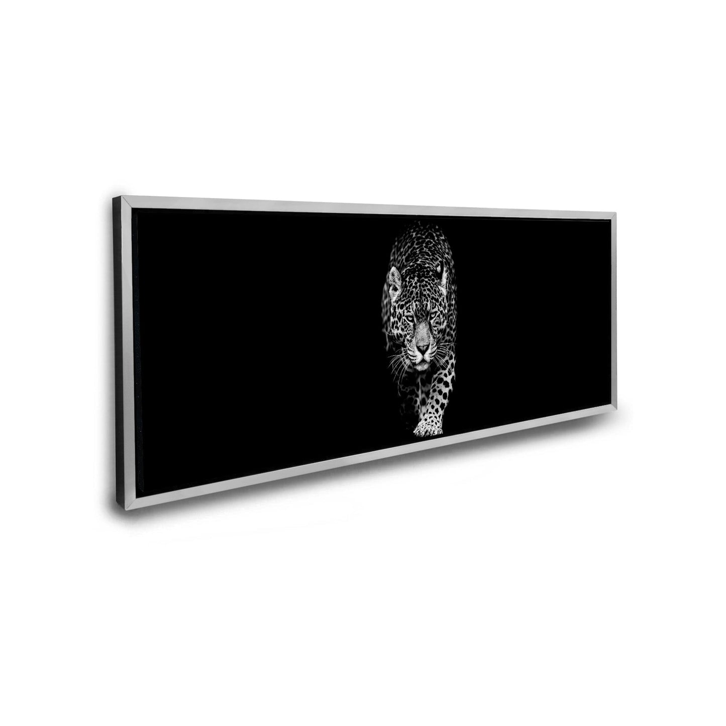 Léopard en noir et blanc 183 x 61 cm