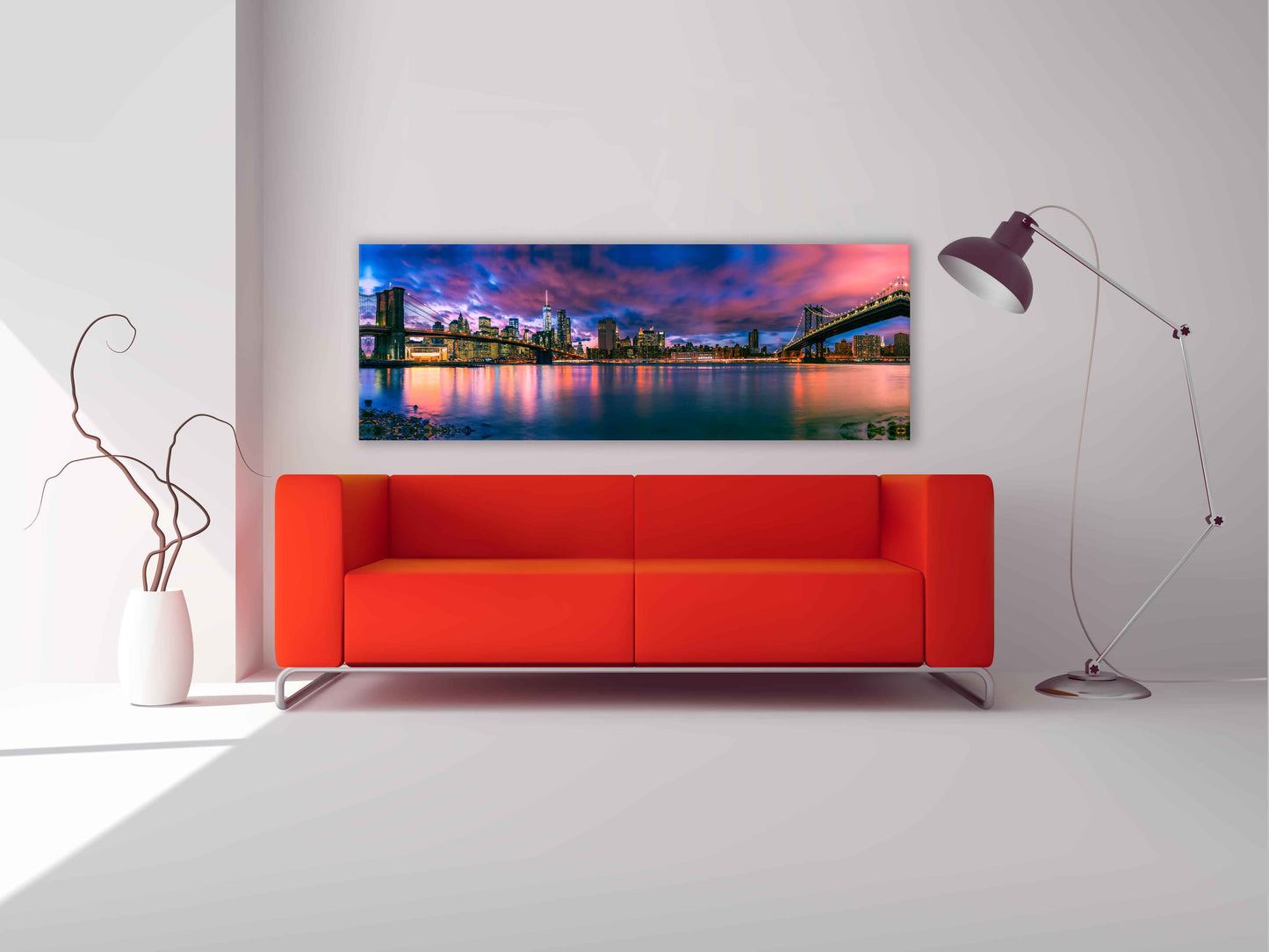 Wall Art The East River and the Brooklyn Bridge-NY