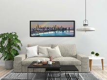 Chicago Bay la nuit - Skyline de la ville - Grande toile murale