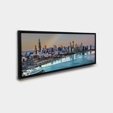 Chicago Bay la nuit - Skyline de la ville - Grande toile murale