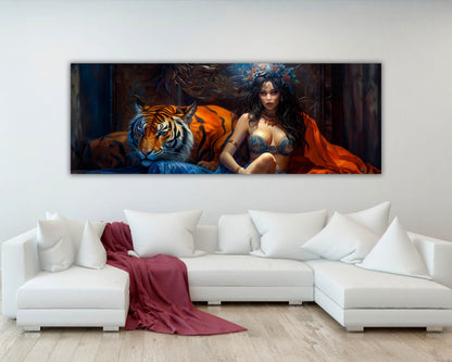 Décoration murale - Dompteur de tigres - Toile d'art