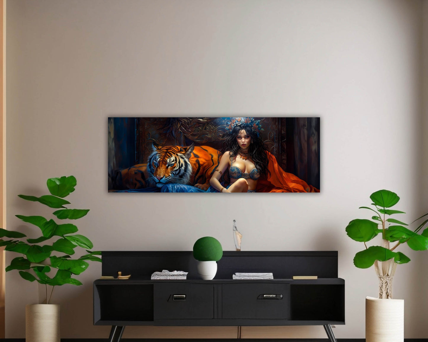 Décoration murale - Dompteur de tigres - Toile d'art