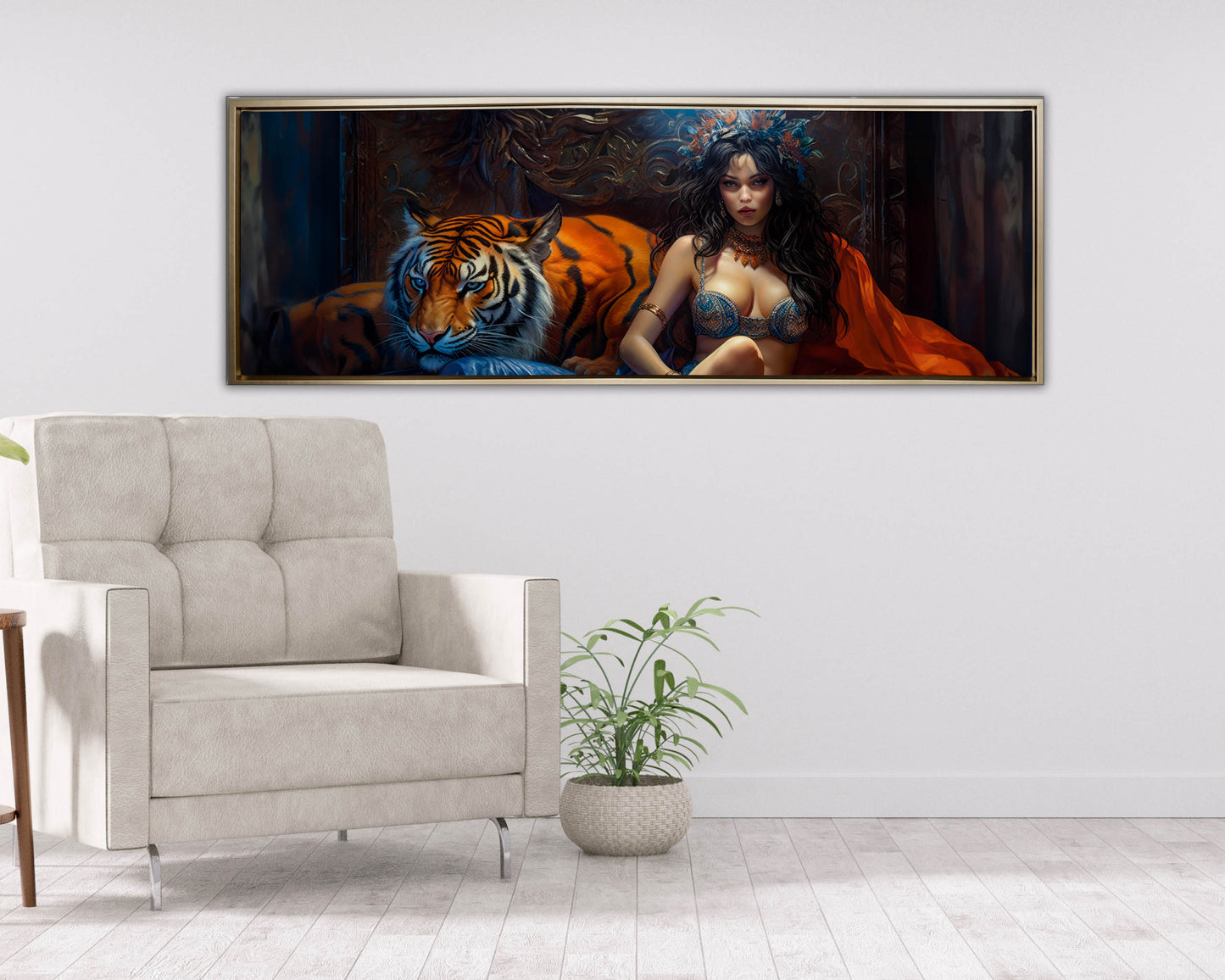 Décoration murale - Dompteur de tigres - Toile d'art