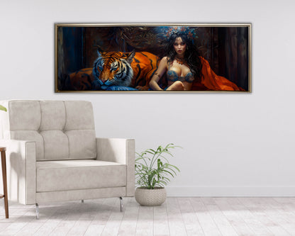 Décoration murale - Dompteur de tigres - Toile d'art