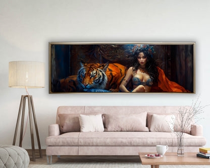 Décoration murale - Dompteur de tigres - Toile d'art