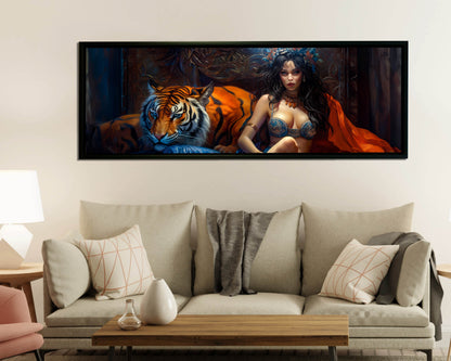 Décoration murale - Dompteur de tigres - Toile d'art