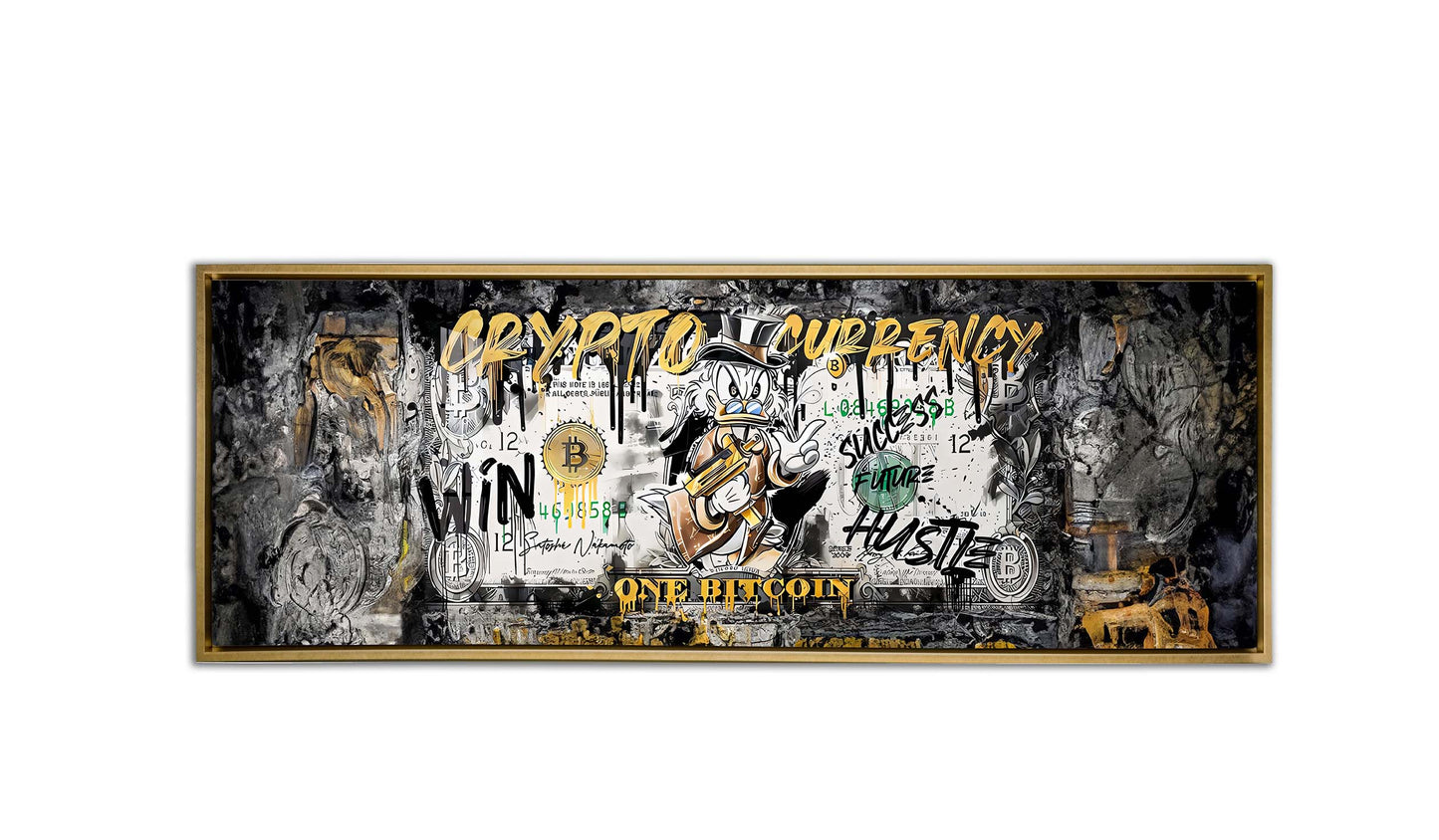 Décoration murale-Bitcoin Pop art-Impression sur toile