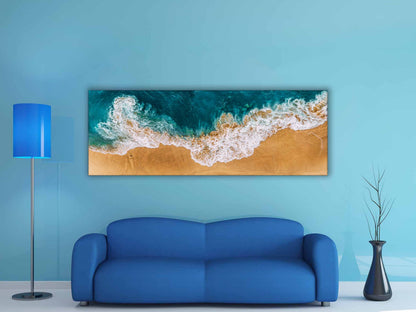 Art mural-Vue sur la plage et l'océan