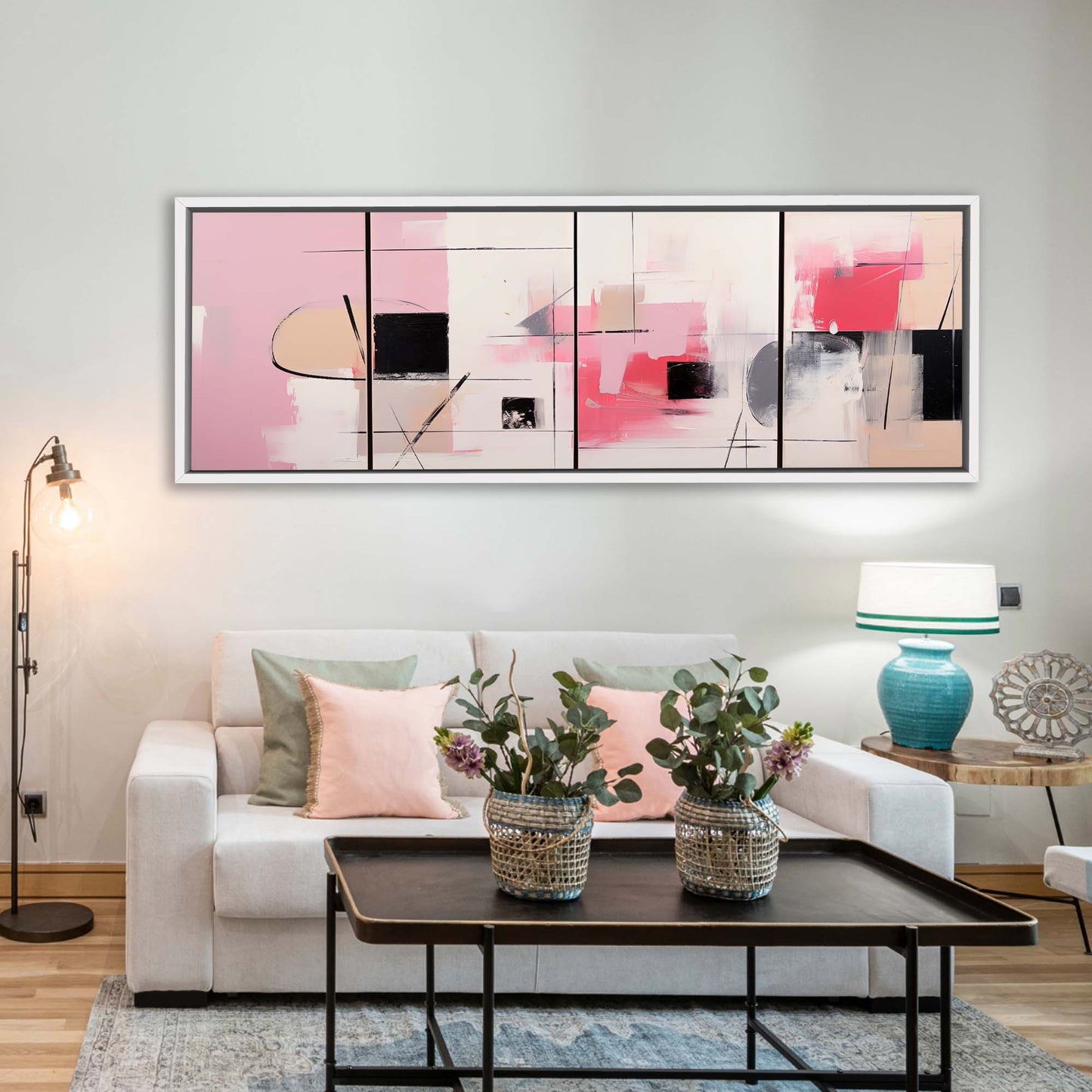Beaux-arts - Teintes pastel - Œuvre d'art - Art mural