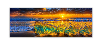 Tableau sur toile HDR Rochers de plage - Paysage urbain