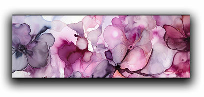 Art mural aquarelle magenta 183 cm x 61 cm