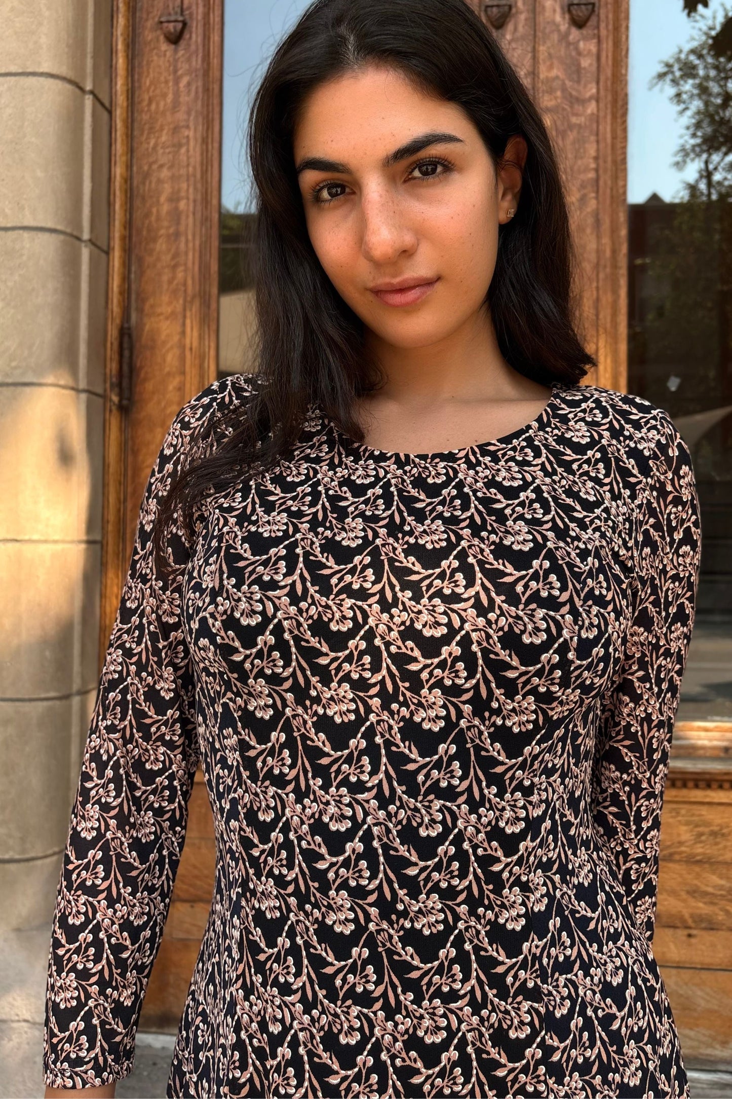 Robe évasée extensible à imprimé floral Audrey