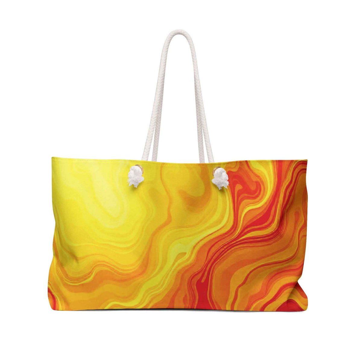 Sac de voyage abstrait ardent à motif de spirale | Sac fourre-tout de voyage à dégradé de marbre