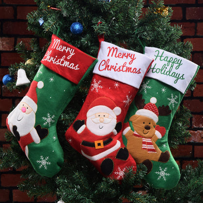 Christmas Stocking Pendant – Elk & Santa Hanging Decoration