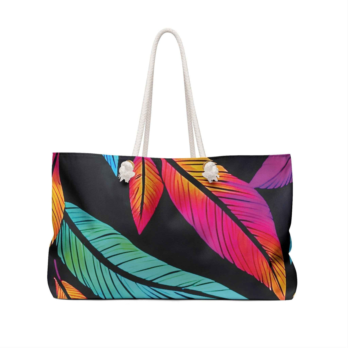 Sac de voyage plumes tropicales colorées | Fourre-tout de voyage vif