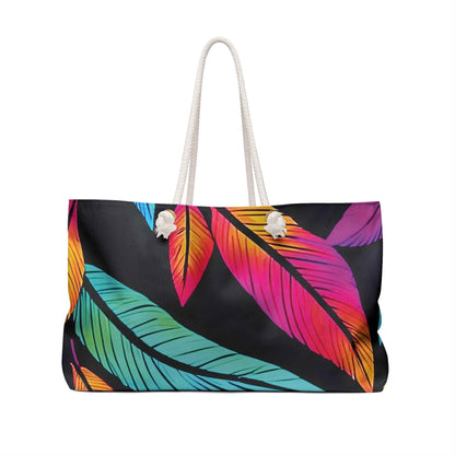 Sac de voyage plumes tropicales colorées | Fourre-tout de voyage vif