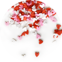 Hearts Fimo slices mix