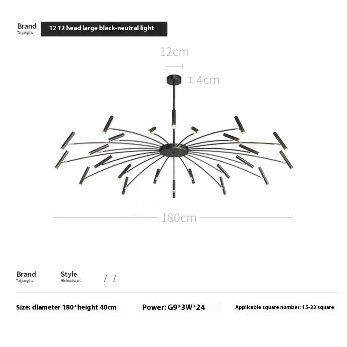 Lustre style nordique simple et moderne, tendance, minimaliste et créatif