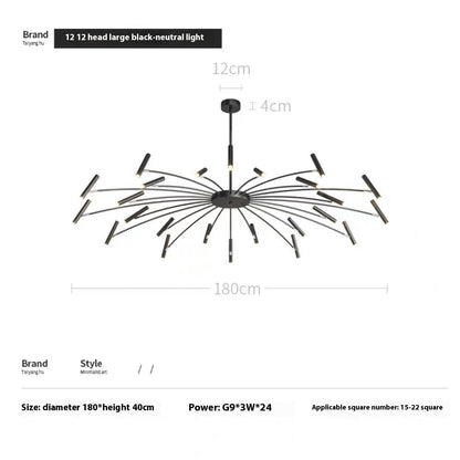 Lustre style nordique simple et moderne, tendance, minimaliste et créatif