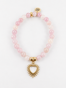 Bracelet Cœur à pointes en Kunzite