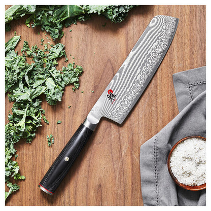 Miyabi Kaizen II 5000FCD Couteau Nakiri 16,5 cm – Noyau FC61, Acier Damas